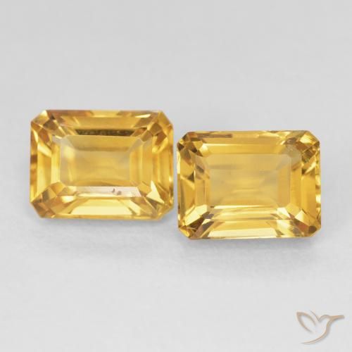 3.58ctw Natural Dourado Citrino, Corte Esmeralda, VS