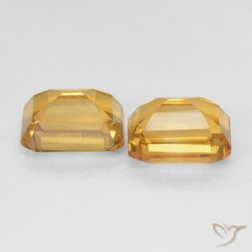 Pedras preciosas de Citrino Laranja Dourada natural de 3.63 ct, Corte Octógono / Esmeralda, VVS-VS