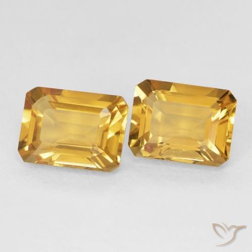 Pedras preciosas de Citrino Medium Dark-Golden natural de 3.20 ct, Corte Octógono / Esmeralda, VVS-VS