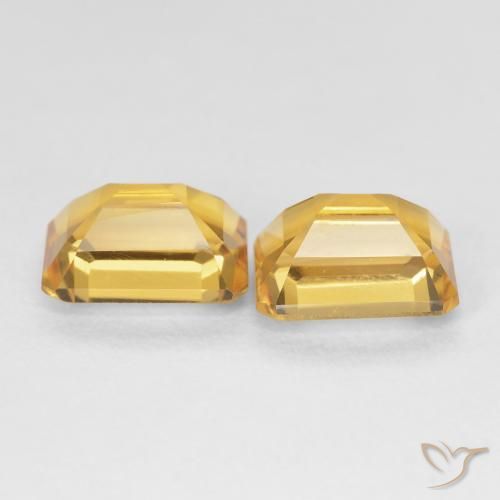 Pedras preciosas de Citrino Medium Dark-Golden natural de 3.20 ct, Corte Octógono / Esmeralda, VVS-VS