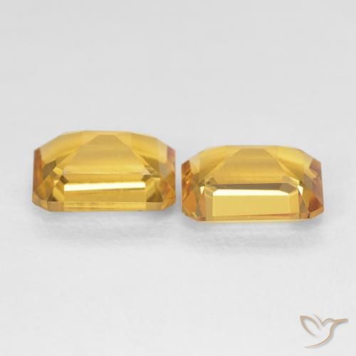 Pedras preciosas de Citrino Laranja Dourada natural de 2.95 ct, Corte Octógono / Esmeralda, VVS-VS