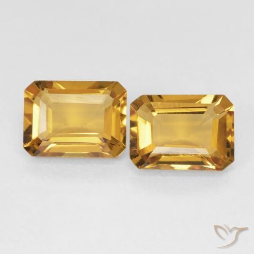 3.01ctw Natural Medium Light-Golden Citrino, Corte Esmeralda, VVS-VS