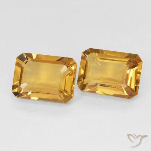 Pedras preciosas de Citrino Medium Light-Golden natural de 3.01 ct, Corte Octógono / Esmeralda, VVS-VS