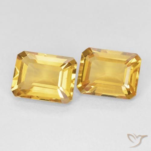 Pedras preciosas de Citrino ouro médio natural de 2.98 ct, Corte Octógono / Esmeralda, VVS-VS