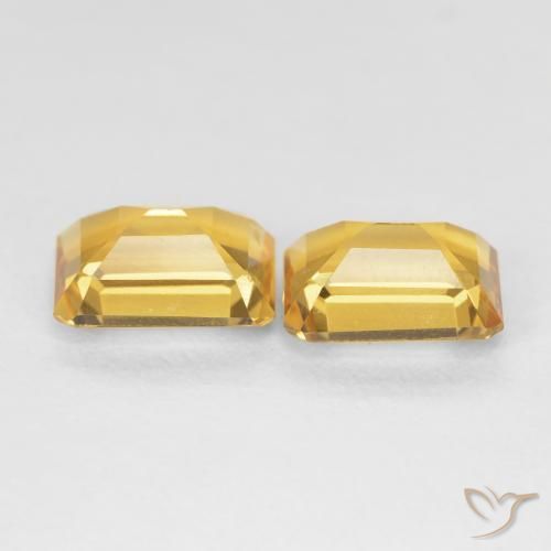 Pedras preciosas de Citrino ouro médio natural de 2.98 ct, Corte Octógono / Esmeralda, VVS-VS