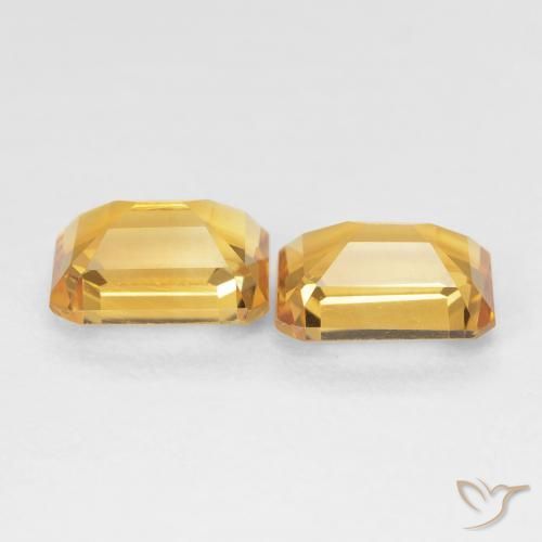 Pedras preciosas de Citrino Laranja-Ouro natural de 2.93 ct, Corte Octógono / Esmeralda, VVS-VS