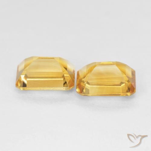 Pedras preciosas de Citrino Ouro natural de 2.87 ct, Corte Octógono / Esmeralda, VVS-VS
