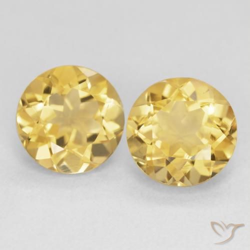 3.86ctw Natural Laranja Dourada Citrino, Redondo, VVS
