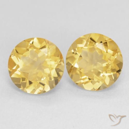 Pedras preciosas de Citrino Laranja Dourada natural de 3.86 ct, Redondo, VVS