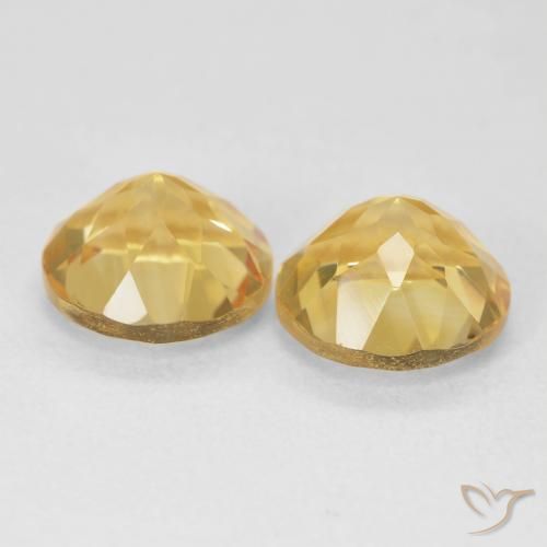 Pedras preciosas de Citrino Laranja Dourada natural de 3.86 ct, Redondo, VVS