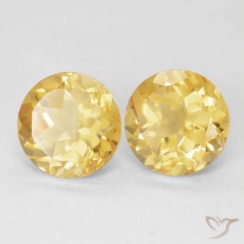 Pedras preciosas de Citrino ouro médio natural de 4.02 ct, Redondo, VS