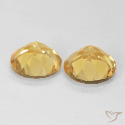 Pedras preciosas de Citrino Dourado médio natural de 3.22 ct, Redondo, VS