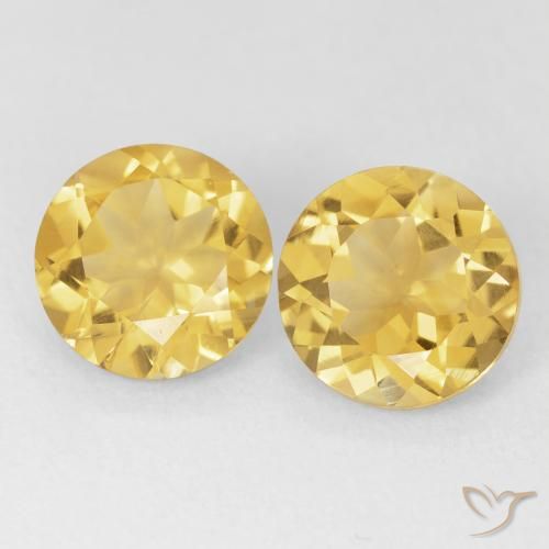 3.66ctw Natural ouro médio Citrino, Redondo, VS