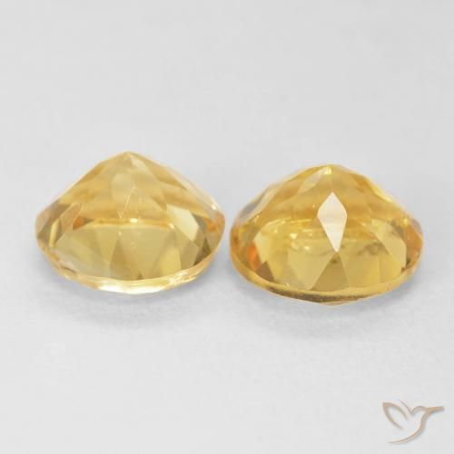 Pedras preciosas de Citrino ouro médio natural de 3.68 ct, Redondo, VS