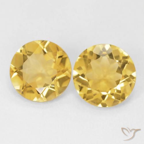 3.09ctw Natural ouro médio Citrino, Redondo, VVS