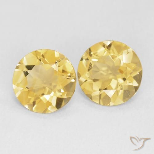 Pedras preciosas de Citrino Laranja Dourada natural de 2.67 ct, Redondo, VVS