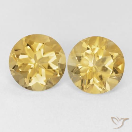 3.76ctw Natural Ouro Citrino, Redondo, VVS