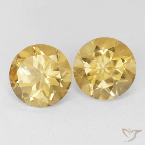 Pedras preciosas de Citrino Ouro natural de 3.76 ct, Redondo, VVS