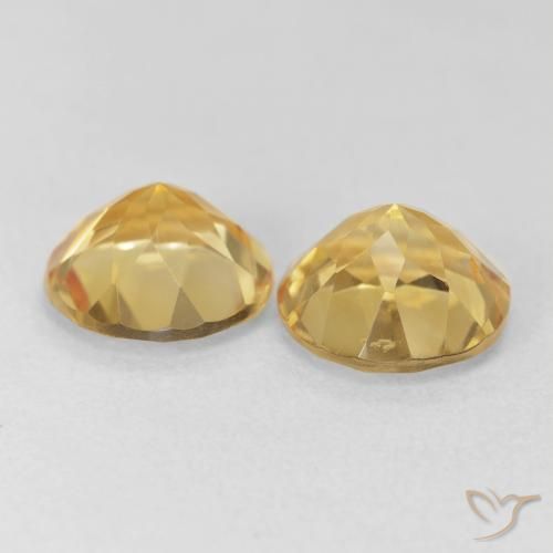 Pedras preciosas de Citrino Ouro natural de 3.29 ct, Redondo, VVS