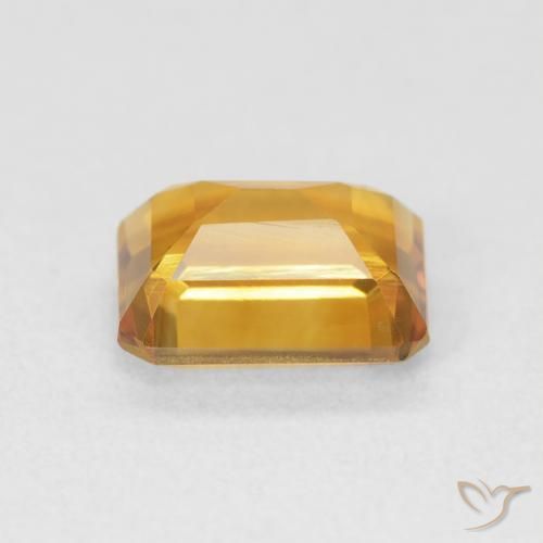 Citrino Laranja Dourada Natural 1.52ct, Corte Octógono / Esmeralda, VVS