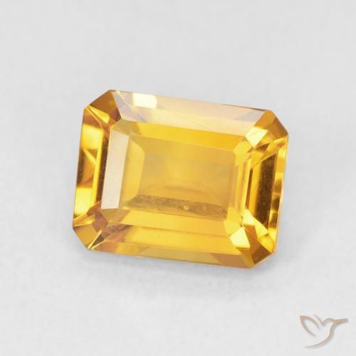 Citrino Medium Light-Golden Natural 1.65ct, Corte Octógono / Esmeralda, VVS