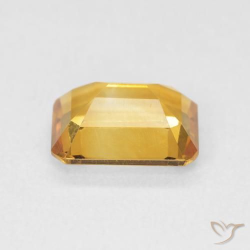 Citrino Dourado médio Natural 1.43ct, Corte Octógono / Esmeralda, VVS