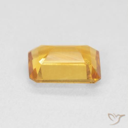 Citrino Laranja Dourada Natural 1.22ct, Corte Octógono / Esmeralda, VVS