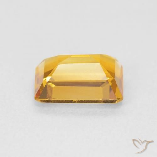 Citrino Laranja Dourada Natural 1.32ct, Corte Octógono / Esmeralda, VVS