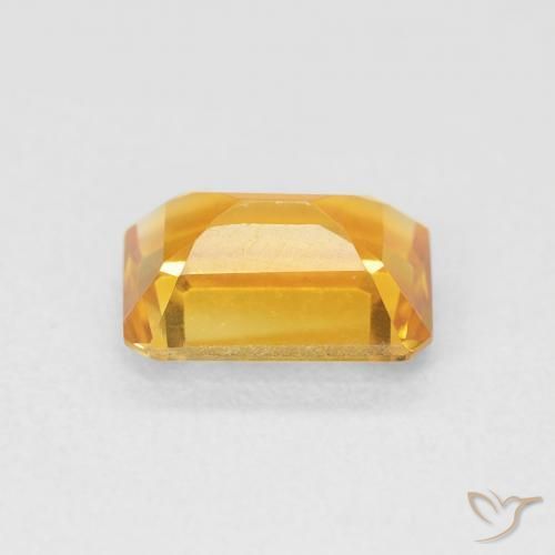 Citrino Dourado médio Natural 1.26ct, Corte Octógono / Esmeralda, VVS