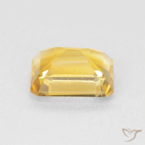 Citrino Laranja Dourada Natural 1.57ct, Corte Octógono / Esmeralda, VVS