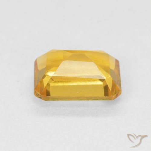 Citrino Laranja Dourada Natural 1.52ct, Corte Octógono / Esmeralda, VVS