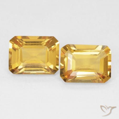 2.86ctw Natural Dourado Citrino, Corte Esmeralda, VVS-VS