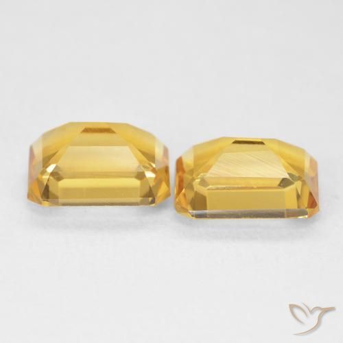 Pedras preciosas de Citrino Dourado natural de 2.86 ct, Corte Octógono / Esmeralda, VVS-VS