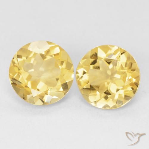 3.58ctw Natural Amarelo Toscana Citrino, Redondo, VVS-VS