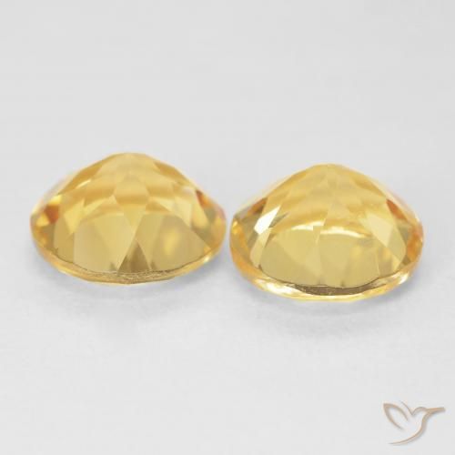 Pedras preciosas de Citrino Amarelo Toscana natural de 3.58 ct, Redondo, VVS-VS