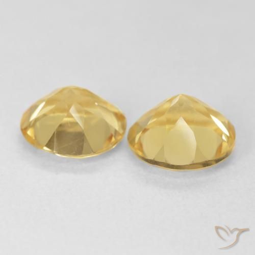 Pedras preciosas de Citrino Amarelo Toscana natural de 2.22 ct, Redondo, VVS-VS