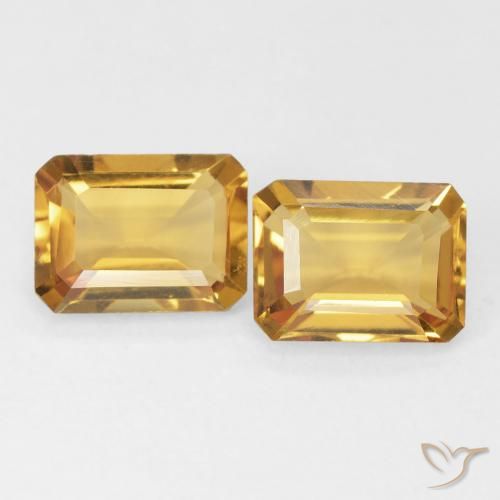 2.84ctw Natural Dourado Citrino, Corte Esmeralda, VVS-VS