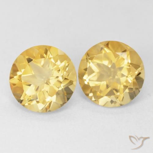 Pedras preciosas de Citrino Laranja Dourada natural de 3.62 ct, Redondo, VVS-VS