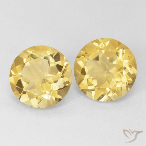 Pedras preciosas de Citrino Amarelo Toscana natural de 3.61 ct, Redondo, VVS-VS