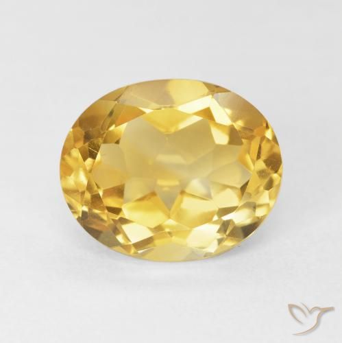 4.74ct Natural amarelo médio Citrino, oval, VVS