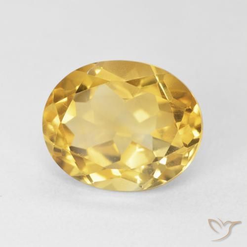 Citrino amarelo médio Natural 4.74ct, oval, VVS