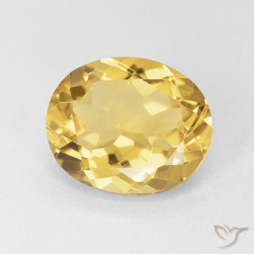 Citrino Dourado médio Natural 4.20ct, oval, VVS