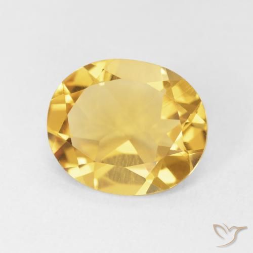Citrino Amarelo Dourado Claro Natural 3.51ct, oval, VVS
