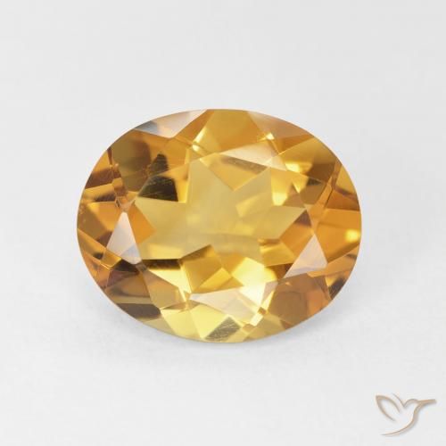 3.88ct Natural Medium Light-Golden Citrino, oval, VVS