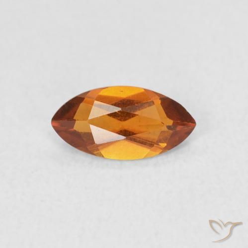 0.46ct Natural laranja marrom Citrino, Marquesa, VS