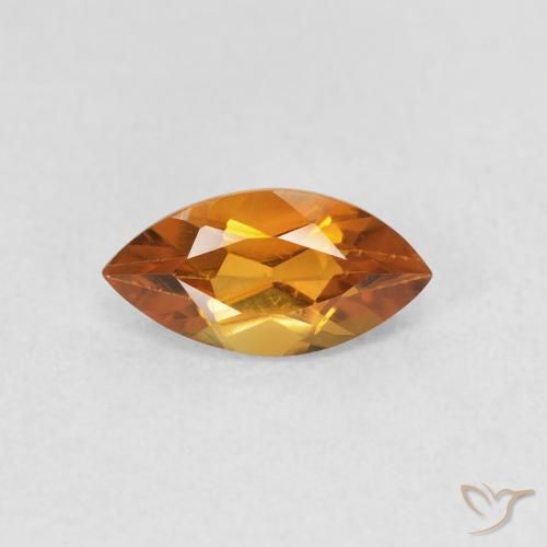 0.58ct Natural Laranja Médio Citrino, Marquesa, VS