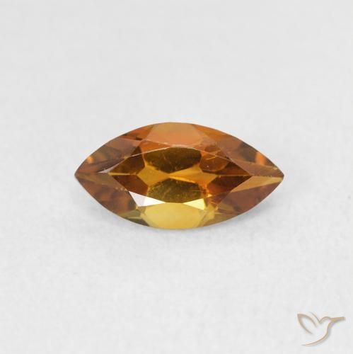 0.58ct Natural laranja marrom Citrino, Marquesa, VS
