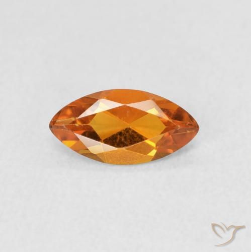 0.48ct Natural Laranja Médio Citrino, Marquesa, VVS-VS