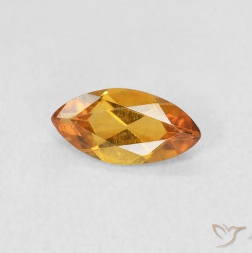 Citrino Laranja Médio Natural 0.46ct, Marquesa, VVS-VS