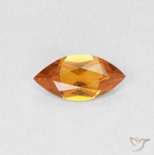 0.47ct Natural Laranja Médio Citrino, Marquesa, VVS